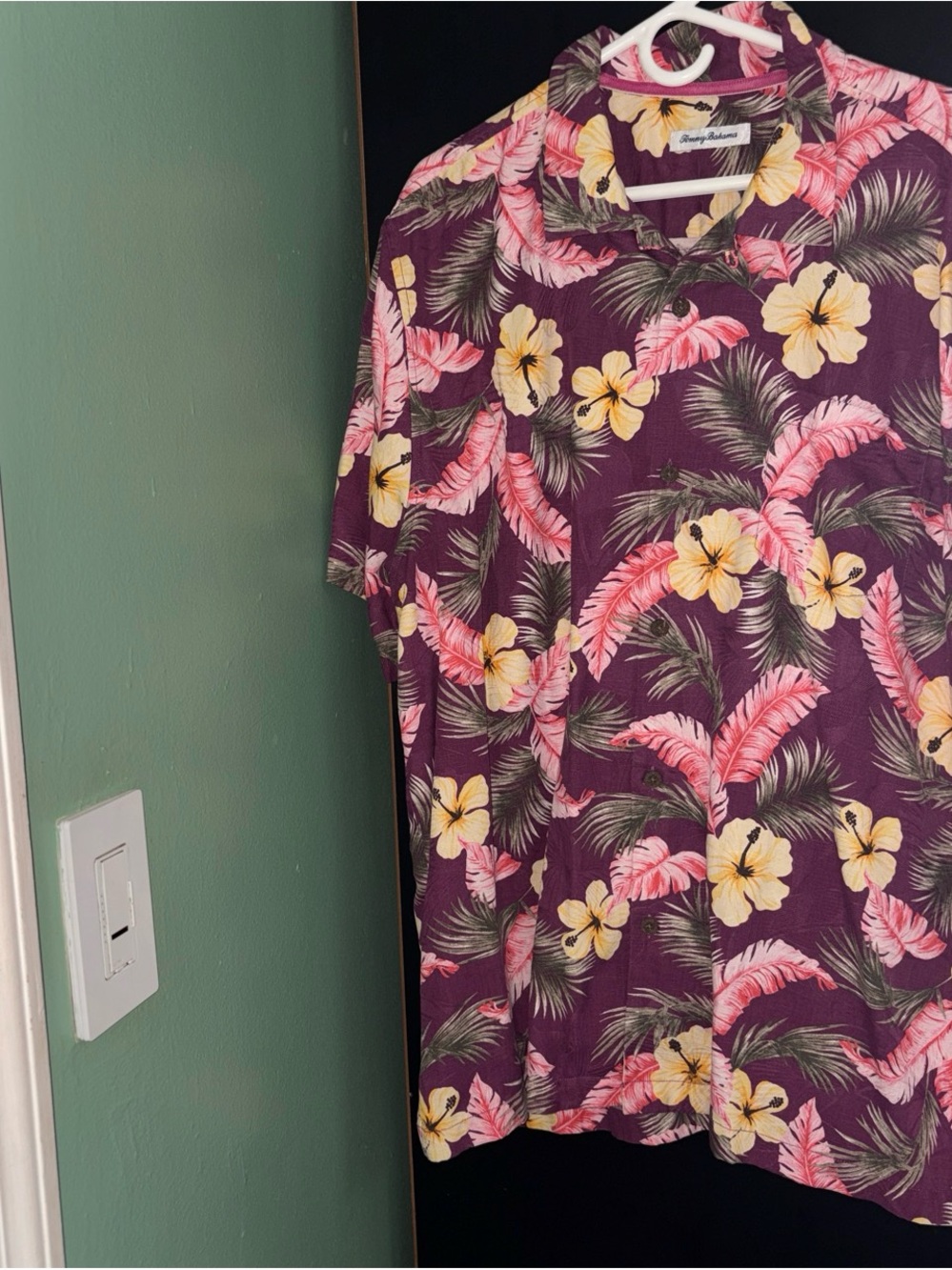 Tommy Bahama Purple Tropical Floral Button-Down
